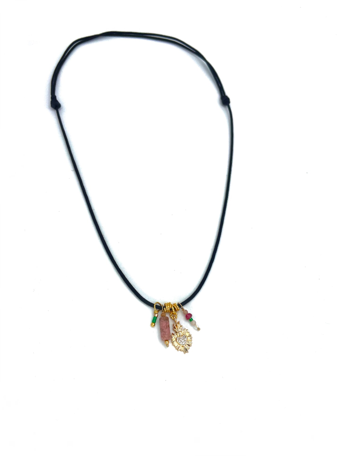 Collier cœur flamboyant