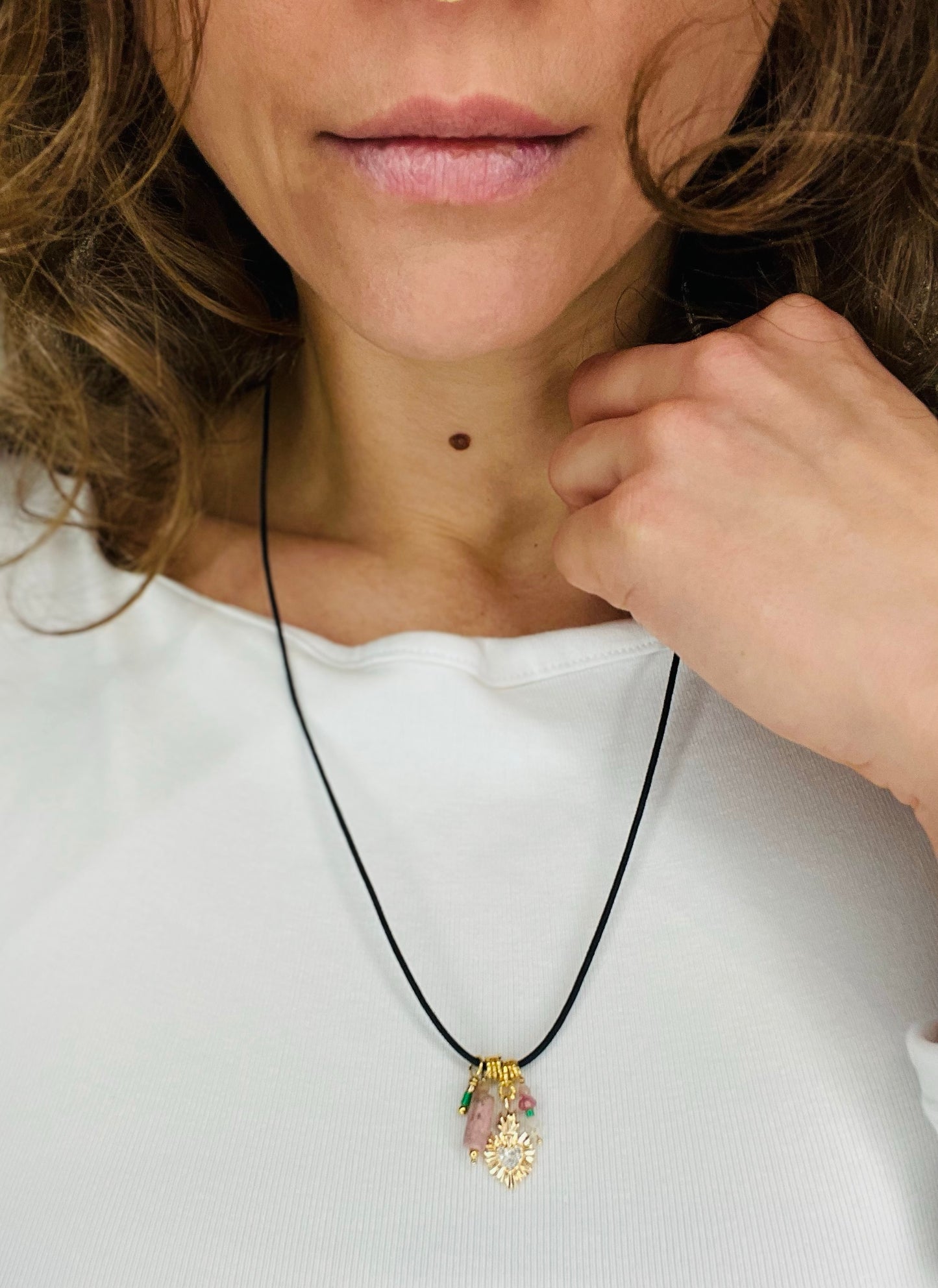Collier cœur flamboyant
